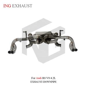 ING pour <span class=keywords><strong>2022</strong></span>-UP <span class=keywords><strong>Audi</strong></span> <span class=keywords><strong>R8</strong></span> 4.2 <span class=keywords><strong>V8</strong></span> tuyau d'échappement avec soupapes de silencieux en acier inoxydable Catback échappement <span class=keywords><strong>R8</strong></span> échappement - Product Image 3