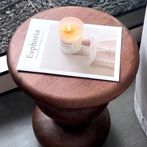 Giữa Thế Kỷ Phong Cách Rắn Gỗ Bên Góc Bảng Wabi-Sabi Phong Cách Hình Bầu Dục Xếp Chồng Lên Nhau Gỗ Tự Nhiên Cho Nhà Phòng Khách Trang Trí Nội Thất Nghệ Thuật - Product Image 5