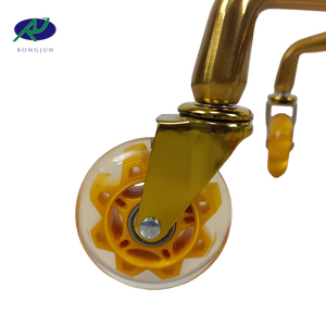 Silla de Barbería, Hospital, Médica, Antiestática, con Respaldo de PU, Altura Ajustable, Giratoria, con Ruedas de PU, Industrial, de Laboratorio, Azul - Product Image 5