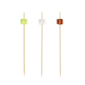 Brochettes à fruits jetables écologiques en bambou, <span class=keywords><strong>cure</strong></span>-dents en forme de diamant <span class=keywords><strong>argent</strong></span>é avec motif lanterne et ballon de football, fournitures de fête - Product Image 3
