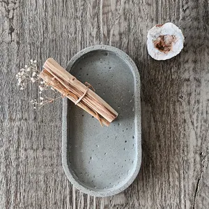 Decorazione per la casa incenso guarigione meditazione sbavature White Sage Smudge Stick Holder Concrete Smudge Dish per Palo Santo