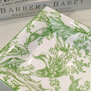 Exquisite Bone China <b>Dinner</b> Set Rush for Green Bell Orchid Pattern Eco-Friendly Plate Cup Set for Hotels Dining Use Customizable - Product Image 5