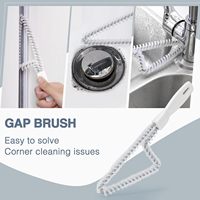 Brosse à raclette en plastique de vente chaude avec nettoyage de rainures à poils durs et nettoyage des coins morts sur les fenêtres de la salle de bain