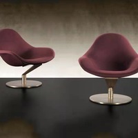 Chaise de loisirs en acier courbé de style moderne italien, design artistique, mobilier de salon en métal de luxe léger