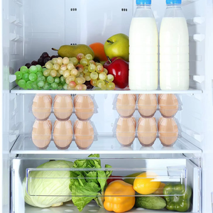 Offre Spéciale 6 Grilles-Cartons D'oeufs En Plastique Transparent Porte-Oeufs Conteneur <span class=keywords><strong>De</strong></span> Stockage Plateau À Oeufs pour Le Stockage Du Réfrigérateur <span class=keywords><strong>De</strong></span> Pâturage Familial, - Product Image 4