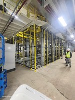 Pagar Pengaman Baja Industri untuk Perlindungan Stasiun Kerja Robot Varian 1 Pelindung Keselamatan Modular Tugas Berat