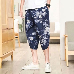 Pantalones Cortos Casuales de Verano para <span class=keywords><strong>Hombre</strong></span>, Pantalones Anchos de Playa, Pantalones con Estampado Floral, Pantalones Holgados de Talla Grande, Estilo Chino - Product Image 6