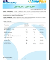 Résine de moulage rotatif LLDPE Good Flow, grade UV8, InnoPlus LL9450U, PTTGC Thaïlande, granulés plastiques LL9450UP pour moulage général