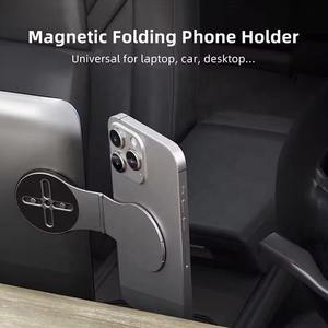 Support magnétique double face N52 2-en-1 pour ordinateur portable, support de téléphone détachable, support d'extension en aluminium pour utilisation sur bureau - Product Image 6