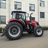 Tracteur agricole diesel 4x4 de 200 CV avec cabine climatisée et GPS, fourni par l'usine chinoise