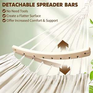 XXL Anti-Rollover 2-Personen Kinderfreundliche Hängematte mit Abnehmbaren Gittern, Dickem Segeltuch, Tragetasche und Aufhängeseilen für Draußen - Product Image 3