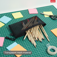 Mini trousse de bureau personnalisable avec logo, pochette A4 en nylon à fermeture éclair, sac de rangement transparent pour documents, trousse à crayons, pochette de maquillage pour voyage