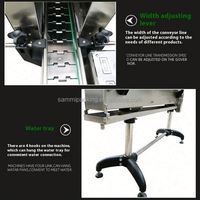 Petite machine semi-automatique d'étiquetage, d'emballage et de rétraction thermique pour bouteilles en plastique PVC