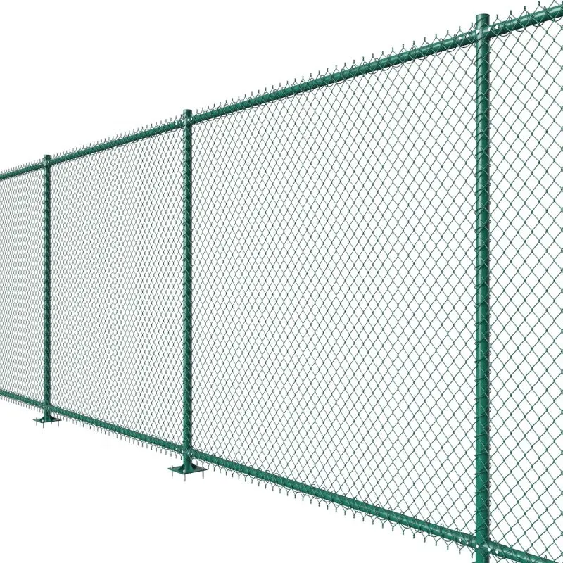 Panel pagar rantai grosir AEOMESH baru atau bekas 1 inci pagar penghubung rantai galvanis/pagar penghubung rantai PVC