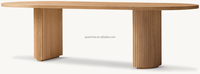 Nouveaux meubles de salle à manger forme audacieuse en bois fabriqué multi-tailles table à manger rectangulaire