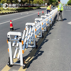 Buona qualità in lega di alluminio barriere telescopiche cancello Push-Pull divisorio Guardrail formato personalizzato uso del traffico esterno - Product Image 2
