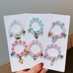Pulsera Infantil Creativa Hecha a Mano con Cuentas <span class=keywords><strong>de</strong></span> Resina Acrílica y Lucite, Cuentas <span class=keywords><strong>de</strong></span> Colores, Colgante <span class=keywords><strong>de</strong></span> Dibujos Animados, Joyería Linda para Bebés, para Aniversario - Product Image 1