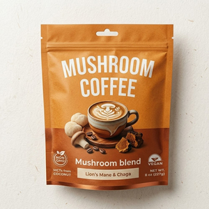 Café Orgánico de Marca Propia <span class=keywords><strong>3</strong></span> <span class=keywords><strong>en</strong></span> <span class=keywords><strong>1</strong></span>, Café Instantáneo de Hongos Reishi, Melena de León, Chaga y Ganoderma, Café <span class=keywords><strong>en</strong></span> Polvo Adelgazante - Product Image 1