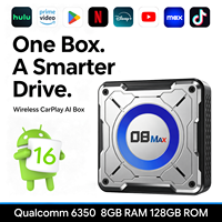 Adaptateur CarPlay sans fil pour BMW X5 X6 X7 Série 3 5 7 avec puce Qualcomm QCM6350, Android 16, réseau 5G rapide, 8 Go + 128 Go