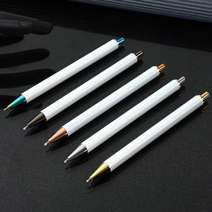 2024 pluma de tinta de <span class=keywords><strong>Gel</strong></span> de aceite de bala de sublimación blanca <span class=keywords><strong>en</strong></span> blanco de lujo DIY pluma de <span class=keywords><strong>Gel</strong></span> retráctil de acero inoxidable de Metal plateado con logotipo personalizado - Product Image 6