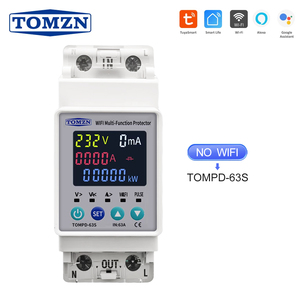 TOMZN 63A 110V 230V WIFI Smart Switch Smartlife Kwh Temporizador de disyuntor de medición con voltaje de corriente y protección contra fugas - Product Image 2