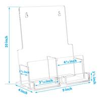 Support de brochure en acrylique 8,5*11 pour comptoir, avec logo personnalisé, présentoir de catalogues et de dépliants – Vente en gros usine