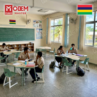 Bureau d'étude moderne MINYI OFFSET Maurice, table de réunion et ensemble bureau et chaise scolaire