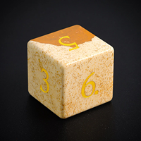 1 pièce Dés à facettes en quartz roche naturel transparent, faits à la main, pour D&D, jeux de rôle et de société, pierre précieuse