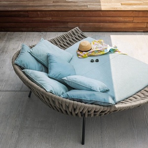 Muebles de jardín al aire libre Tumbona de aluminio Cuerda de patio Piscina al aire libre Cama de dí<span class=keywords><strong>a</strong></span> lateral - Product Image 2