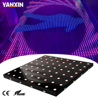 Dalles de sol LED numériques RGB 64 pixels, sensibles à la pression, pour jeux interactifs, panneau LED magnétique DMX pour scène de boîte de nuit