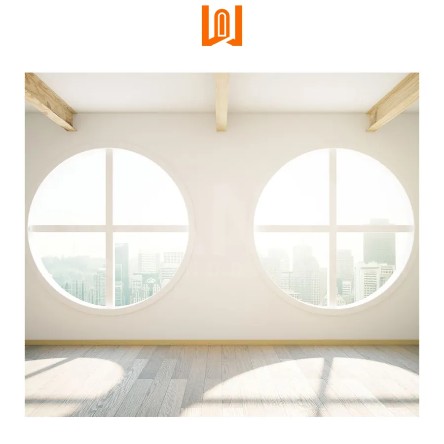 WANJIA chambre à coucher style américain double verre fenêtre en pvc cercle français fenêtres de forme ronde