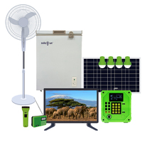 Centrale Électrique Portable Solarun, Kit de Systèmes d'Éclairage Solaire Autonome avec Panneau Solaire Mini et Batterie pour Maison en Afrique