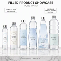Machine de rinçage, remplissage et bouchage automatique de bouteilles en PET et en verre pour eau potable pure minérale, certifiée CE ISO, longue durée de vie