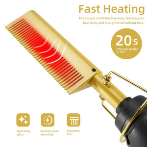 Lisseur et fer à cheveux avec brosse-peigne, utilisation humide/sèche, qualité hôtelière, 3 réglages de température, chauffe rapide - Product Image 6