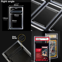 Dalle de Carte Gradée Ultra-Sonore Transparente 35PT Personnalisée en Acrylique pour Cartes à Collectionner, Étui Support de Classement, pour Dalles CGC PSA