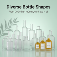 Bouteilles en verre givré personnalisées en gros pour spiritueux 700ml 750ml – Bouteille de vodka, whisky, tequila, rhum à surface givrée – Contenant en verre