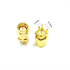 RF conectores coaxiais SMA macho pin plug 0,62 "1,7 milímetros PCB borda soquete Mount solda conector