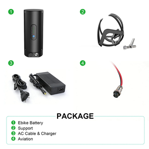 Batterie lithium-ion rechargeable 36V 10Ah en forme de bouteille d'eau avec BMS et affichage LED, corps en aluminium, connexion par prise – Stock entrepôt UE - Product Image 3