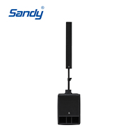 Système de sonorisation professionnel 2+1 avec enceintes colonne actives et subwoofer pour spectacles sur scène et événements DJ