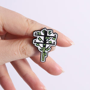 Broches en émail style punk rock avec motif crâne et geste de main, broche style arbre à monnaie, badge de revers, bijoux en gros - Product Image 4