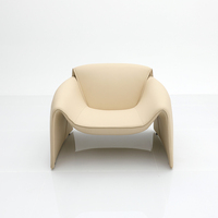 Fauteuil de salon moderne à un seul bras, élégant fauteuil d'art, fauteuil relax en cuir, fauteuil d'appoint pour le salon