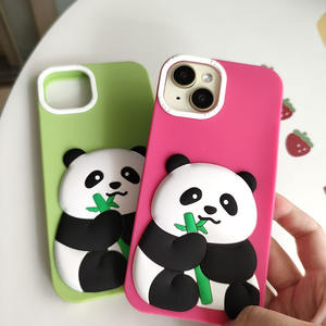 Nuovo arrivo cartone animato carino in Silicone Panda di bambù custodie per telefono <span class=keywords><strong>Iphone</strong></span> per 15 Pro Max <span class=keywords><strong>originale</strong></span> <span class=keywords><strong>Cover</strong></span> del telefono creativo - Product Image 3