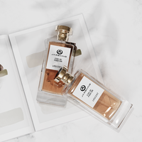 [Usine personnalisée] Bouteille de parfum en verre dépoli vide de luxe 100ml bouteille de parfum rectangulaire claire