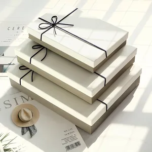 Set Of 6 Assorted Sizes Rectangular Custom Luxury Cardboard Gift Boxes Packaging With Lid