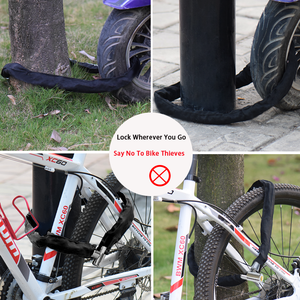 Candado <span class=keywords><strong>antirrobo</strong></span> <span class=keywords><strong>para</strong></span> bicicleta, candado de cadena portátil de alta seguridad <span class=keywords><strong>para</strong></span> bicicleta eléctrica y de montaña, 60-120cm - Product Image 6