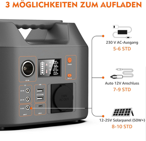 Générateur solaire portable 300W 296Wh 80000mAh avec sorties AC DC USB Type C pour le camping – Vente en gros - Product Image 3