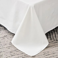Parure de lit d'hôtel 5 étoiles en lin blanc de luxe, doux comme du coton 100%, satin uni, housse de couette, draps de lit d'hôtel