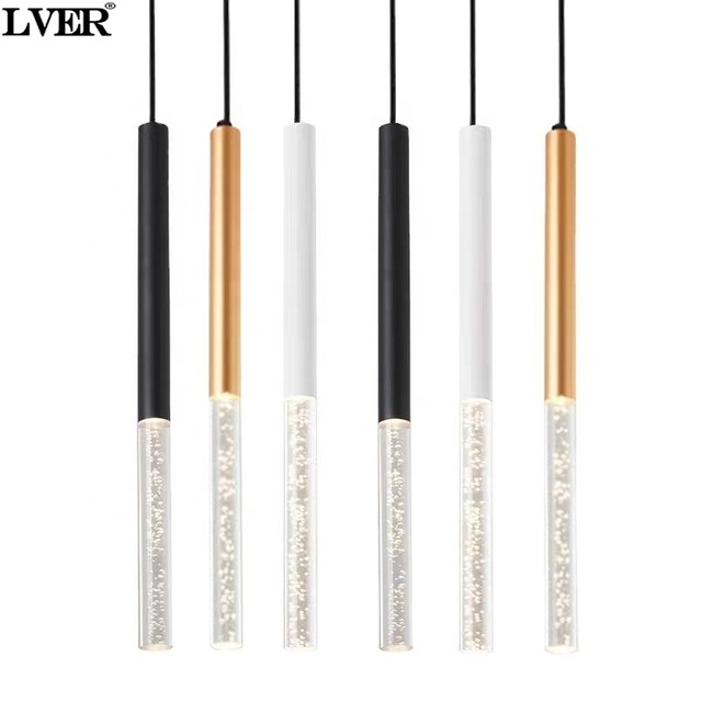 Stylish Aluminum Cylindrical Pendant Light Small Dimmable Home Wireless Control Adjustable Height Bubble Design Downlight