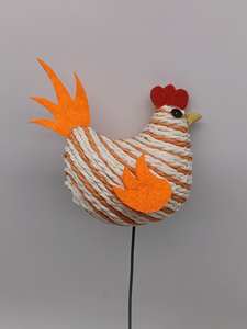 ไก่ตัวเมียขนาด 7 ซม. บนไม้ ไก่เมียสูงรวม 29 ซม. - Product Image 4