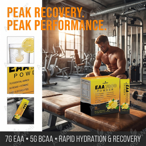 Complément d'acides aminés Aeglewell OEM <span class=keywords><strong>EAA</strong></span> + <span class=keywords><strong>BCAA</strong></span> avec électrolytes et vitamine C pour la récupération musculaire, saveur limonade rose - Product Image 3